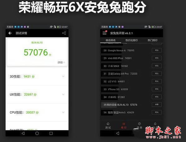 荣耀6x和荣耀7哪个好?华为荣耀畅玩6x和荣耀7全面区别对比详细评测图解