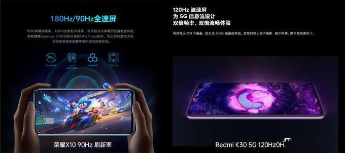 ��ս120֡�Լ�������5G�ж��ֻ��������⣨��ҫX10&nbsp;vs&nbsp;Redmi&nbsp;K30&nbsp;5G���ٰ棩