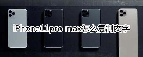 iPhone11pro max怎么复制文字?