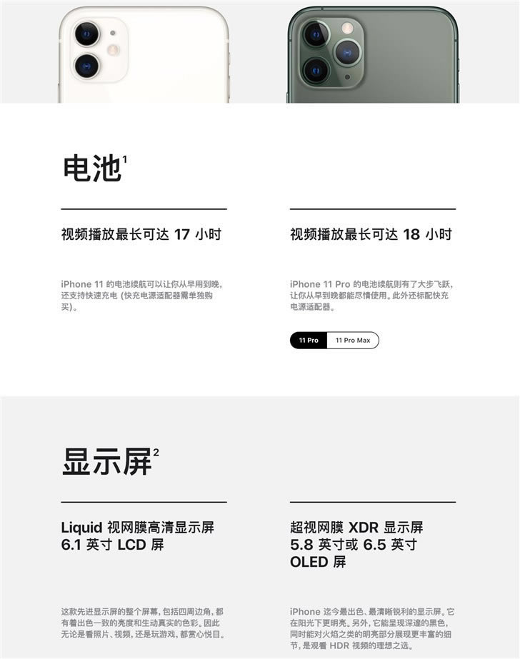 苹果iPhone 11和iPhone 11 Pro/Max哪款更值得买 iPhone 11 /Pro/Max全面对比评测_手机评测_手机学院_本站