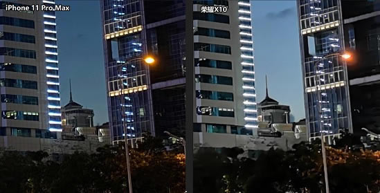 荣耀X10与iPhone11ProMax夜景拍照对比_手机评测_手机学院_本站