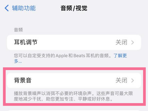 iphone13电话噪音消除在哪 苹果13怎么设置背景音_苹果手机_手机学院_本站