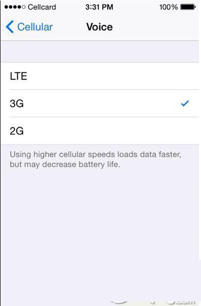 iphone6如何自行选择网络?苹果自行选择2g/3g/4g网络方法