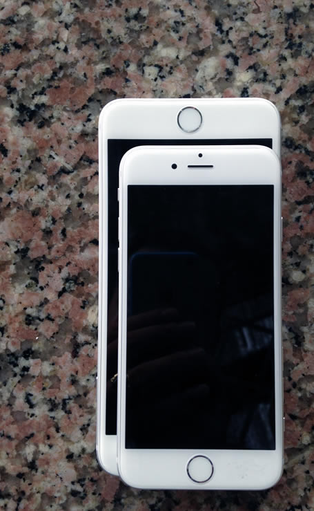 点击查看大图 偷跑?iPhone 6/6 Plus 真机提前在中国、越南出现(对比图/视频)_手机资讯_手机学院_本站