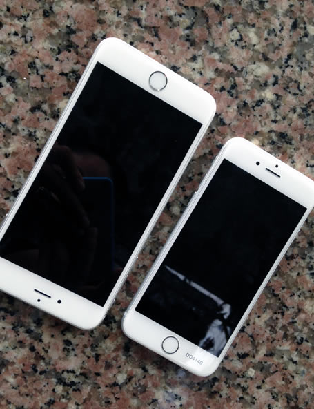 点击查看大图 偷跑?iPhone 6/6 Plus 真机提前在中国、越南出现(对比图/视频)_手机资讯_手机学院_本站