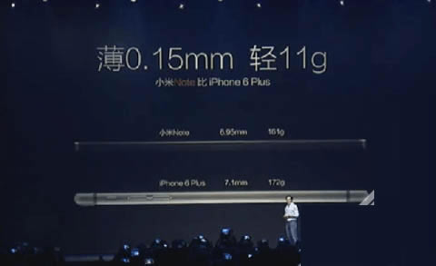 秒杀iPhone6 Plus,小米Note震撼发布