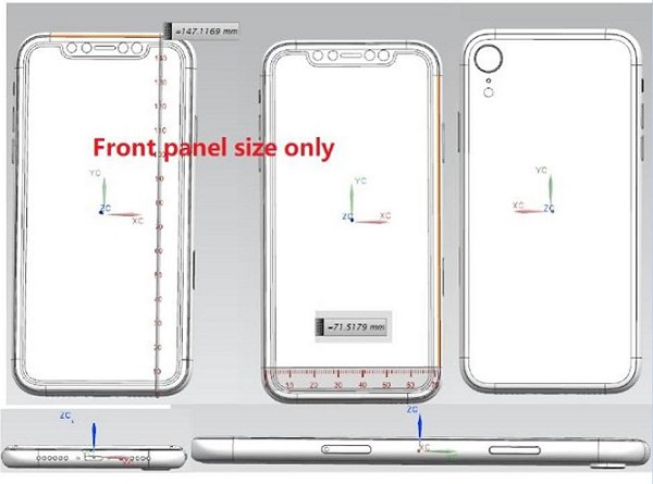iPhone X廉价版设计图曝光 后置单摄依然刘海屏+人脸识别_手机资讯_手机学院_本站