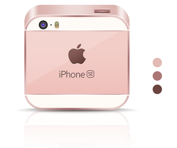 妙用PS绘制一枚精美的IPHONE SE图标图文教程