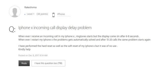 iPhone X再曝新漏洞:收到来电屏幕延迟亮起且电话无法接听_手机资讯_手机学院_本站