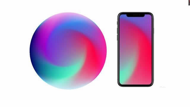 AI渐变+旋转扭曲工具快速制作IphoneX壁纸教程_Illustrator教程_平面设计_本站