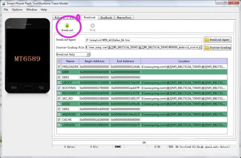 金立M5救砖图文教程 金立M5线刷救砖图文教程