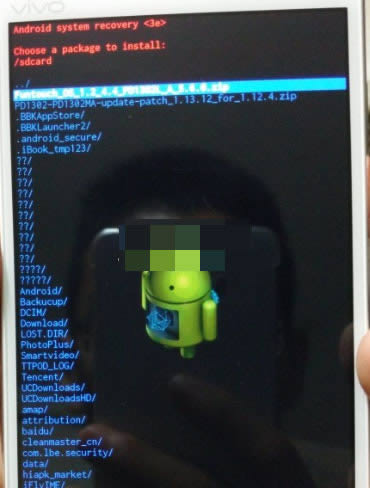 vivo Y622手机的卡刷升级系统包的教程