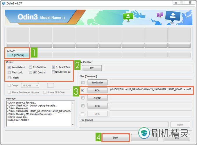 三星GALAXY Note 4救砖教程 N9106W救砖教程