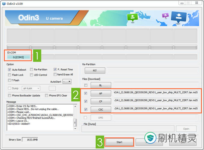 三星GALAXY A7 救砖教程 A7000线刷救砖教程