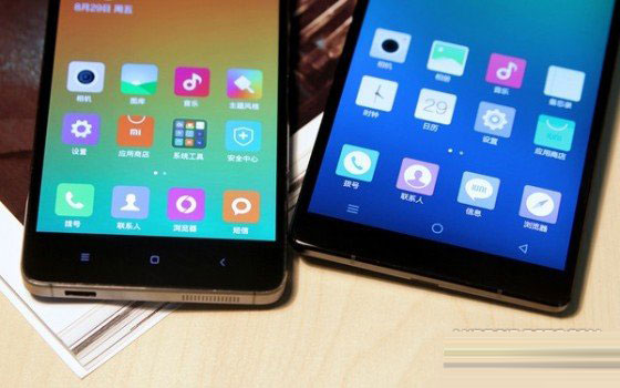 IUNI U3对比小米4